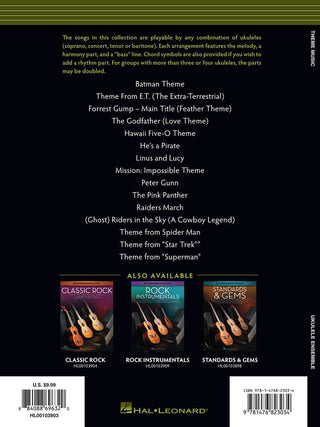 Ensemble de ukulélés, thèmes musicaux