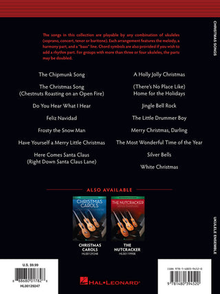 Ensemble de Ukulélés, Chansons de Noël