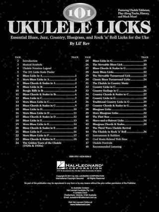 101 Ukulele Licks (Licks essentiels de Blues, Jazz, Country, Bluegrass et Rock 'n' Roll pour le Uke)