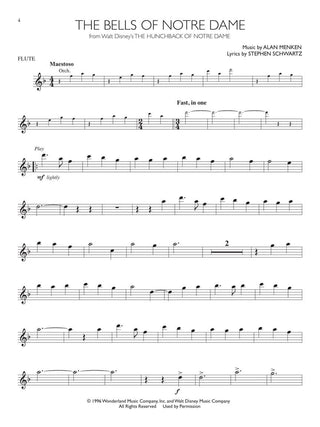 Solos Disney, Flûte