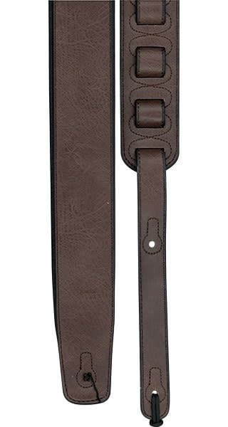 Profile 2.6" Brown Leather Guitar Strap