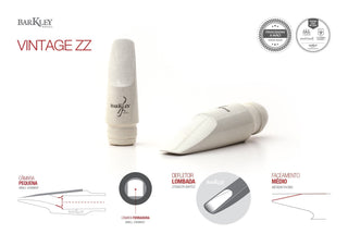 Barkley Vintage ZZ Alto Saxophone Mouthpiece - White