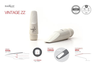 Bec Saxophone Baryton Barkley Vintage ZZ - Blanc