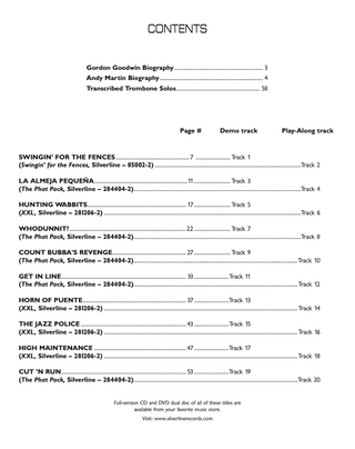 Gordon Goodwin's Big Phat Band Play-Along Series - Vol. 1, Trombone