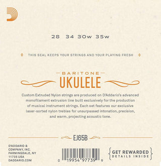 Cordes Ukulélé Baryton D'Addario EJ65B