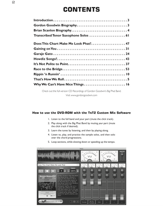 Série Big Phat Band Play-Along de Gordon Goodwin - Vol. 2, Sax Ténor