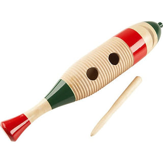 Guiro CP en Bois, Coloré forme de Poisson CP249A