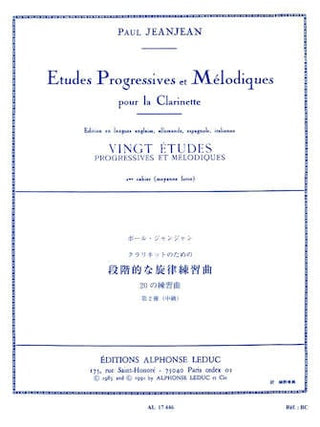 20 études progressives et mélodiques - Vol. 2 (Clarinette)