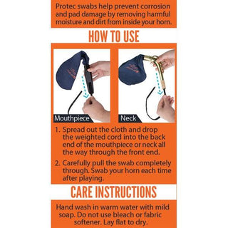 Protec Clarinet / Saxophone Neck & Mouthpiece Swab-Microfiber