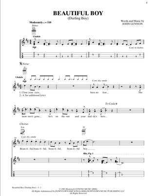 Chansons de John Lennon pour Ukulélé