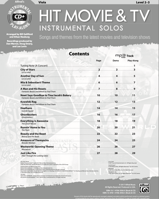 Hit Movie & TV Instrumental Solos, Violon alto