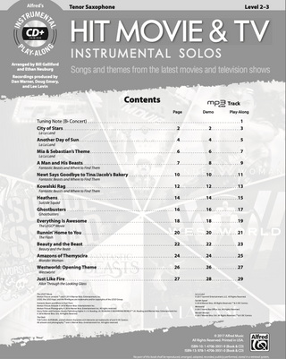 Hit Movie & TV Instrumental Solos, Sax ténor