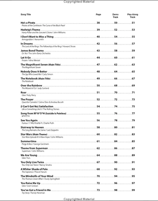 Top Hits from TV, Movies & Musicals Instrumental Solos, Sax alto