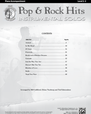 Pop & Rock Hits Instrumental Solos, Violon
