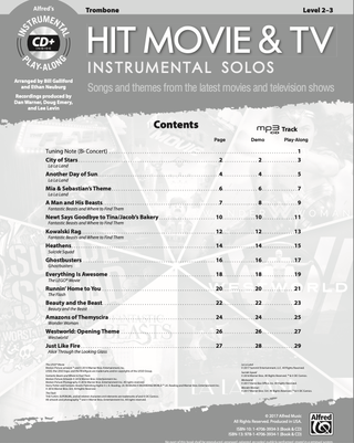 Hit Movie & TV Instrumental Solos, Trombone