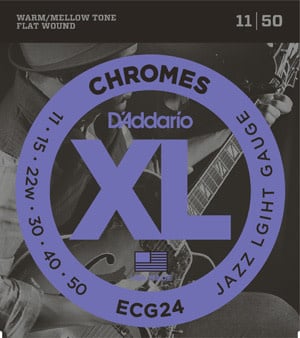 Cordes Guitare Électrique D'Addario Chromes Flat Wound