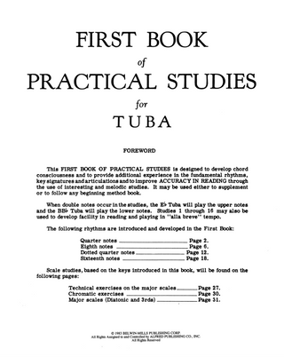 Practical Studies - Book 1, Tuba