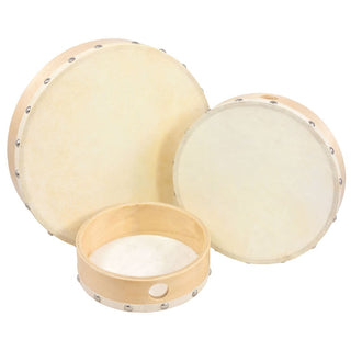 Tambour à main JLT en bois, peau naturelle