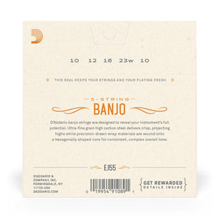Cordes Banjo D'Addario 5 Cordes Phosphor Bronze