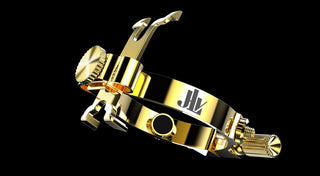 Ligature JLV pour Saxophone Baryton - Bec Métal (Plaquée Or)