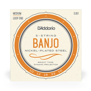 Cordes Banjo D'Addario 5 Cordes Nickel Plated Steel