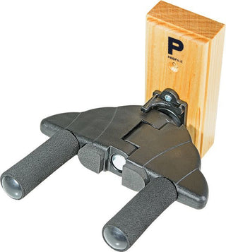 Support Guitare Mural avec Serrage Automatique, Bois Naturel Profile