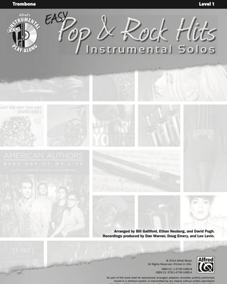 Easy Pop & Rock Hits Instrumental Solos, Trombone