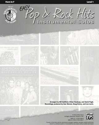 Easy Pop & Rock Hits Instrumental Solos, Horn in F