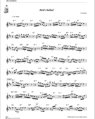 Intermediate Jazz Conception, Sax alto / Sax baryton