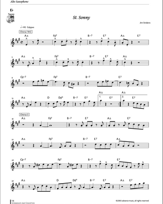 Intermediate Jazz Conception, Sax alto / Sax baryton