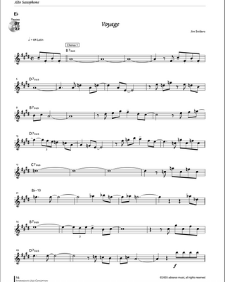 Intermediate Jazz Conception, Sax alto / Sax baryton