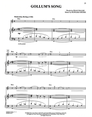 Lord of the Rings Instrumental Solos, Violin