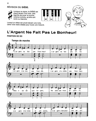 Cours de base Alfred pour le piano, Leçons 1B