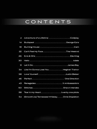 Les hits de 2015-2016 pour ukulélé (14 des meilleurs singles d'aujourd'hui)