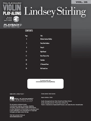 Lindsey Stirling, Violon Play-Along Vol. 35