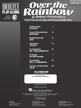 Over the Rainbow & Other Favorites, Ukulele Play-Along Vol. 29