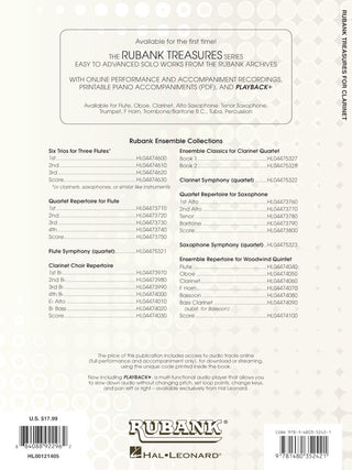 Rubank Treasures pour Clarinette