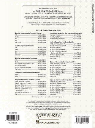 Rubank Treasures pour Trompette