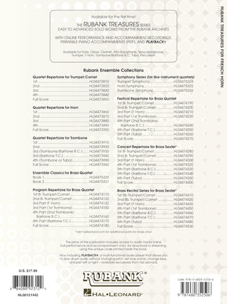 Rubank Treasures pour Cor Français