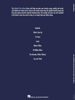 Jason Mraz, Ukulele Play-Along Vol. 31