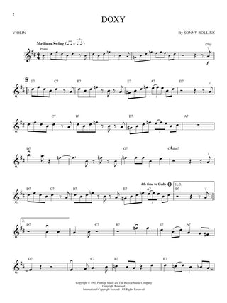 Classiques du jazz, Violon