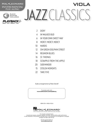 Classiques du jazz, Violon alto