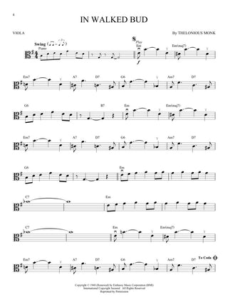 Classiques du jazz, Violon alto