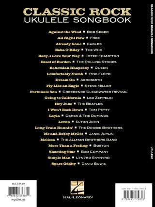 Chansons pour Ukulélé de Rock Classique