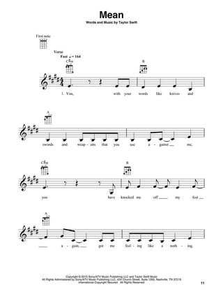 Taylor Swift  2e Édition Ukulélé Play-Along Vol. 23