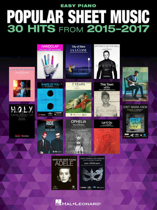 Partitions Populaires - 30 Hits de 2015-2017 (Piano)