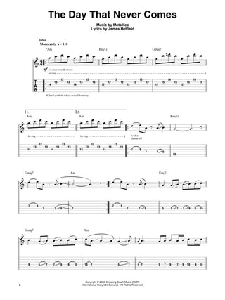 Metallica: 1991-2016, Guitare Play-Along Vol. 196