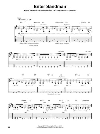 Metallica: 1991-2016, Guitare Play-Along Vol. 196