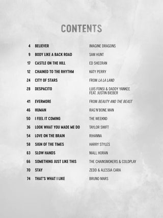 Top Hits de 2017 (16 Hot Singles à gratter et chanter)