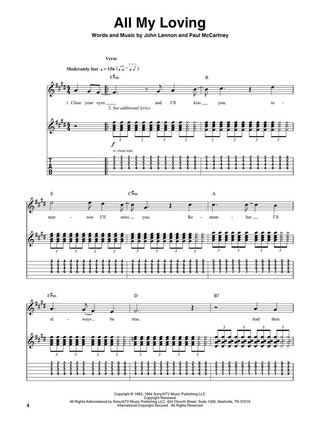 The Beatles, Deluxe Guitar Play-Along Vol. 4